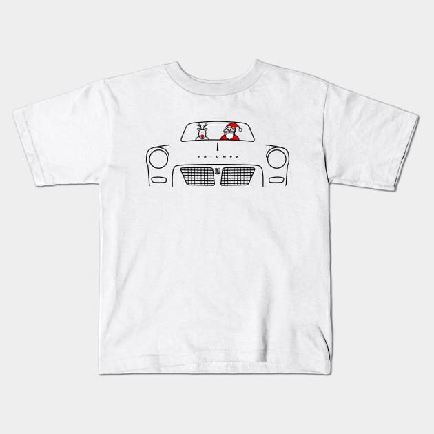 Triumph Herald classic British car Christmas special edition (no text) Kids T-Shirt by soitwouldseem